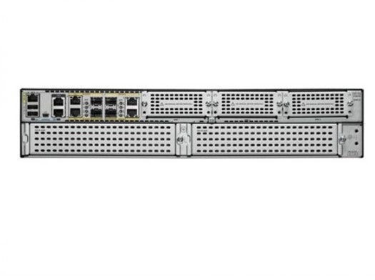 ISR4451-X/K9 Cisco ISR 4451 (4GE,3NIM,2SM,8G FLASH,4G DRAM), 1-2G ระบบผ่าน, 4 WAN / LAN ท่าเรือ, 4 SFP ท่าเรือ