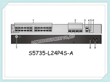 สวิตช์เครือข่าย Huawei S5735-L24P4S-A 24 Gigabit Port สนับสนุนพอร์ต GE Downlink ทั้งหมด