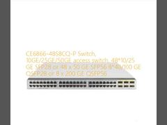 สวิตช์ CE6866-48S8CQ-P, สวิตช์เข้าถึง 10GE/25GE/50GE, 48*10/25 GE SFP28 หรือ 48 x 50 GE SFP56 8*40/100 GE QSFP28 หรือ 8 x 200 GE QSFP56