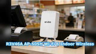 R3V46A AP-505H Wi-Fi 6 Indoor Wireless Access Point, 1.77 Gbps, Dual Band, ขับเคลื่อนด้วย PoE, ติดเพดาน