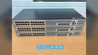 S5735S-L24T4S-A1 (พอร์ตอีเธอร์เน็ต 10/100/1000BASE-T 24 พอร์ต, SFP 4 กิกะบิต, แหล่งจ่ายไฟ AC)