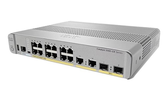 WS-C3560CX-12PD-S Cisco Catalyst 3560-CX 12 ท่าทางสวิตช์คอมแพคต ชั้น 3 POE- 12 x 10/100/1000 ท่าทางอีเทอร์เน็ต