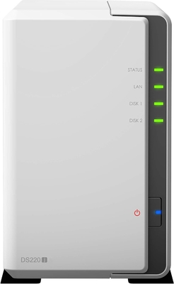 Synology 2 bay NAS DiskStation DS220j (ไม่มีดิสก์) 2 เบย์; 512MB DDR4