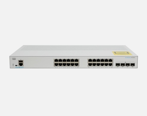 CBS350-24P-4G Cisco Business 350 Switch 24 10/100/1000 PoE+ Port ด้วยงบประมาณพลังงาน 195W 4 Gigabit SFP