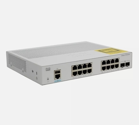 C1000-16FP-2G-L Cisco Catalyst 1000 Switch 16x 10/100/1000 Ethernet Port PoE+ 240W PoE Budget 2x 1G SFP Uplinks