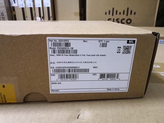 โมดูลพลังงานแอลซี 600W ของ Huawei PAC600S12-CB สําหรับสวิตช์ S6000