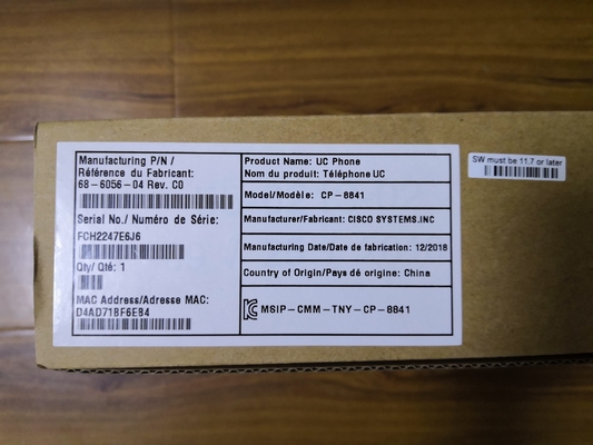 โทรศัพท์ IP Cisco 8841 CP-8841-K9 พร้อมจอ LCD ขนาด 800x480 และ 2 Port Ethernet