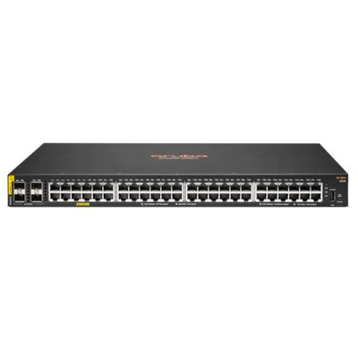 Aruba CX 6000 Managed Ethernet Switch พร้อมพอร์ต SFP ขนาด 48 x 10/100/1000 (PoE+) + 4 x Gigabit งบประมาณ 370 W PoE และการออกแบบที่สามารถสตั๊กได้