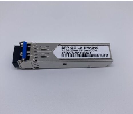 SFP-GE-LX-SM1310 โมดูลรับสัญญาณทางออปติกส์แบบเดียว ((1310nm,10km,LC) ของแท้ใหม่