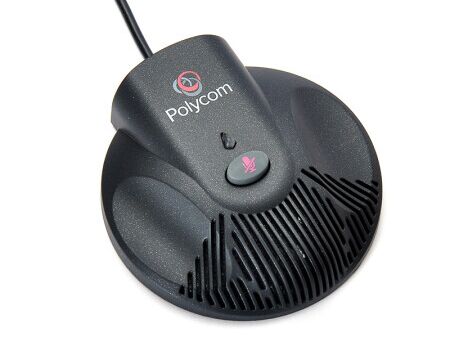 SoundStation-2-Expansion-Microphone, โทรศัพท์สำหรับการประชุม Polycom SoundStation 2, ลำโพงความเที่ยงตรงสูง/ไมโครโฟนตัดเสียงรบกวน/สำหรับห้องขนาด 50-70 ตร.ม.