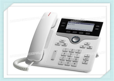 CP-7841-W-K9 โทรศัพท์ IP ของ Cisco สีขาวพร้อมรองรับโปรโตคอล VoIP หลายจุด