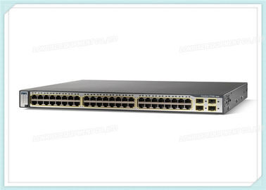 WS-C3750G-48TS-E สวิตช์ใยแก้วนำแสงของ Cisco 48 10/100 / 1000T + 4 SFP + IPS ภาพ