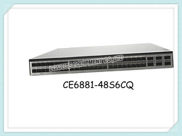 สวิทช์เครือข่าย Huawei CE6881-48S6CQ 48 * 10G SFP + 6 * 100G QSFP28 โดยไม่ต้องใช้พัดลมและโมดูลพลังงาน