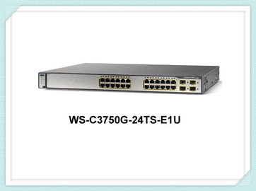 สวิตช์ของ Cisco รุ่น 3750g WS-C3750G-24TS-E1U สวิตช์พอร์ตเครือข่ายกิกะบิต 24 พอร์ต