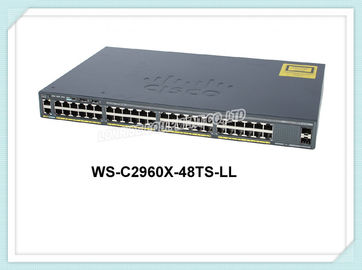 สวิตช์ Cisco WS-C2960X-48TS-LL 2960-X 48 Gige, 2 X 1G SFP, สวิตช์เครือข่าย Lan Lite