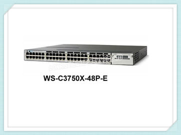 สวิตช์เครือข่าย Enternet ของ Cisco WS-C3750X-48P-E 48 PoE Port ระดับมืออาชีพที่ปรับขยายได้สูง