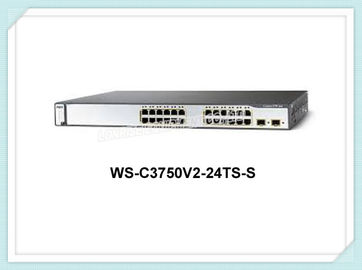 สวิตช์เครือข่าย Ethernet Gigabit Ethernet WS-C3750V2-24TS-S Optical Ethernet สวิตช์