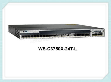 สวิตช์เครือข่าย Cisco Ethernet WS-C3750X-24T-L 24 พอร์ตสวิตช์ Ethernet ไฟเบอร์ออปติก
