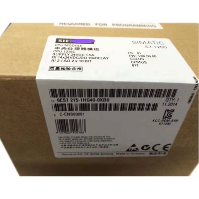 6ES7214-1HG40-0XB0 โมดูล CPU SIMATIC S7-1200 กล่องใหม่พร้อมการรับประกัน 1 ปีโดย DHL หรือ FedEx