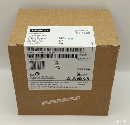 ใหม่ Original 6ES7214-1BG40-0XB0 Siemens S7-1200 CPU 1214C ขนาดกะทัดรัด CPU AC / DC / RLY Onboard I/O