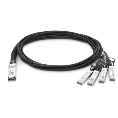 โมดูลตัวรับเสียงแสง 4xSFP10G สายพัดทองแดงแบบปาซีฟ QSFP-4SFP10G-CU5M