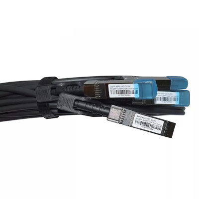 โมดูลตัวรับเสียงแสง 4xSFP10G สายพัดทองแดงแบบปาซีฟ QSFP-4SFP10G-CU5M