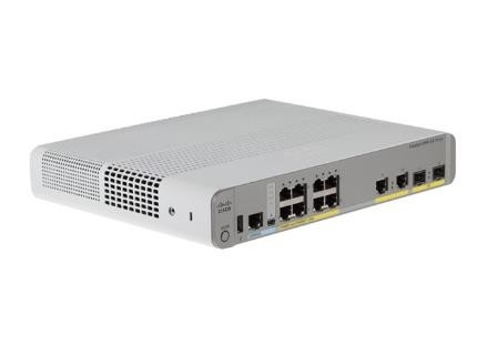 WS-C2960CX-8PC-L 8 Gigabit Ethernet Ports 8 PoE+ Outputs 124W PoE Budget 2 1G SFP และ 2 1G Copper Uplinks