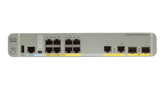 WS-C3560CX-8PC-S 8 - Port Compact Switch Layer 3 POE- 8 X 10/100/1000 สายพานอีเทิร์น