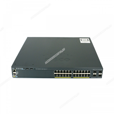 WS-C2960X-24PD-L เครื่องปรับเปลี่ยน Catalyst 2960-X ที่ปิดใหม่ 24 GigE PoE 370W 2 X 10G SFP+ LAN Base