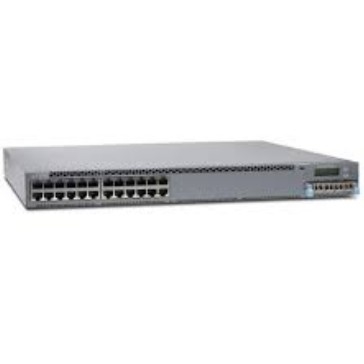 EX3400-24T EX3400 24-Port 10/100/1000BaseT 4 X 1/10G SFP/SFP+ 2 X 40G QSFP+ พัดลมเรดดัน ด้านหน้าสู่ด้านหลัง การไหลเวียนอากาศ