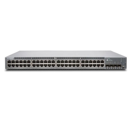 EX3400-48P EX3400 48-Port 10/100/1000BaseT PoE+ 4 X 1/10G SFP/SFP+ 2 X 40G QSFP+ พัดลมที่เหลือใช้ ด้านหน้าสู่ด้านหลัง การไหลเวียนอากาศ