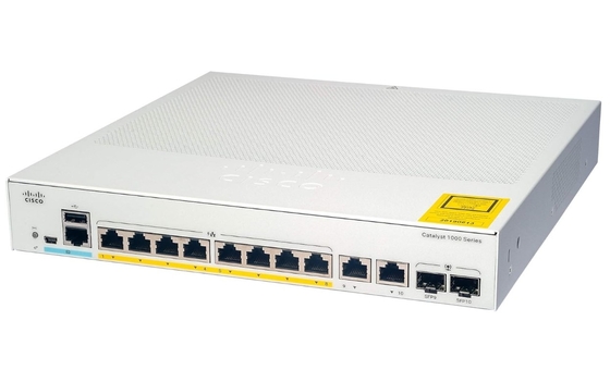 C1000-8P-2G-L Cisco Catalyst 1000 Series Switches 8x 10/100/1000 Ethernet Ports PoE+ 2x 1G SFP RJ-45 คอมโบ Uplinks