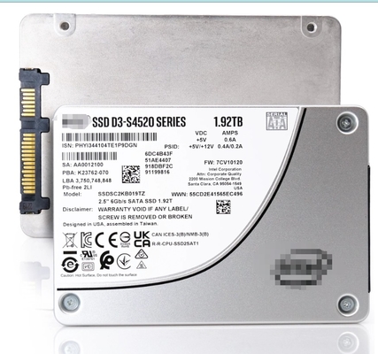 SSDSC2KB019TZ01 อินเทล D3-S4520 1.92 TB ไดรฟ์รัฐแข็ง - 2.5&quot; ภายใน - SATA (SATA/600)