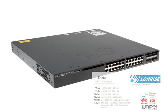 WS-C3650-24PD-S ซีรีส์อีเทอร์เน็ตสวิตช์ 24 ท่า Port PoE Gigabit Enterprise Switch WS-C3650-24PD-S