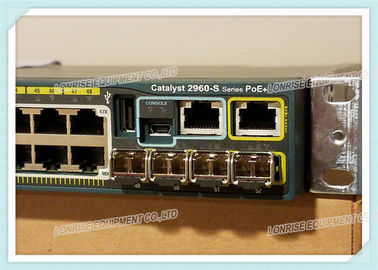 สวิตช์ Cisco WS-C2960S-48LPS-L 48 Port Poe Gigabit Ethernet Switch สวิตช์เครือข่าย Cisco เปิดให้บริการ 48 Power over Ethernet (PoE) Ethernet 10/100/1000 port พร้อมปั๊มไฟ PoE 370W