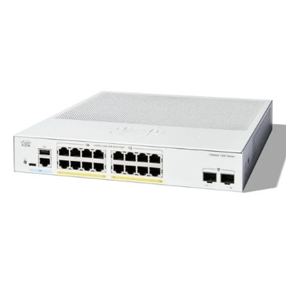 Cisco C1200-16P-2G - Cisco Switches 16x 10/100/1000 PoE+ Port ด้วยงบประมาณพลังงาน 120W, 2x Gigabit SFP, สามารถติดตั้ง Rack ได้