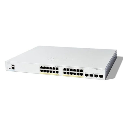 C1200-24P-4G Cisco C1200-24P-4G 24x 10/100/1000 PoE+ Port ด้วยงบประมาณพลังงาน 195W, 4x Gigabit SFP, สามารถติดตั้ง Rack ได้