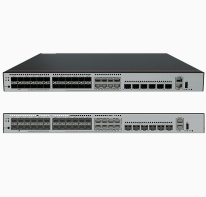 S5735-S24ST4XE-V2 24*GE SFP Port 8 Port ที่มีวัตถุประสงค์สองแบบ 10/100/1000 หรือ SFP 4*10GE SFP+ Port 2*12GE สเตคพอร์ต ไม่มีโหลดพลังงาน