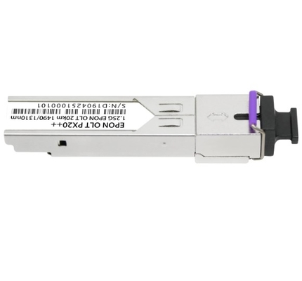 EPON OLT PX20+ 20km Tx 1490nm 1.25G Rx 1310nm 1.25G SFP โฟมแฟคเตอร์ SC / UPC เครื่องเชื่อมรับ