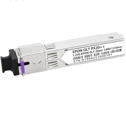 EPON OLT PX20+ 20km Tx 1490nm 1.25G Rx 1310nm 1.25G SFP โฟมแฟคเตอร์ SC / UPC เครื่องเชื่อมรับ