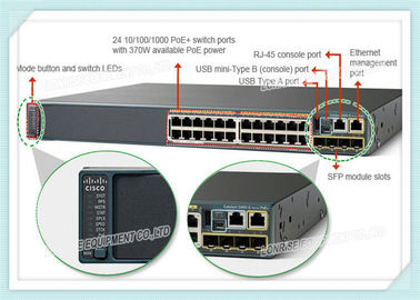 WS-C2960X-24PS-L Cisco Ethernet Switch Gigabit 24 Port 512mb กับ 370 วัตต์ Poe