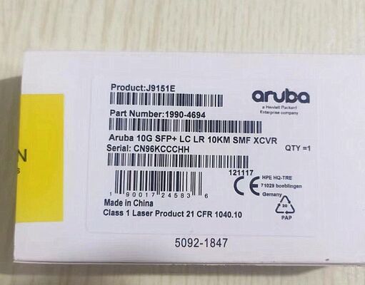 J9151E, ตัวรับส่งสัญญาณ Aruba 10G SFP+, 10G SFP+ LC/10km SMF/โหมดเดี่ยว