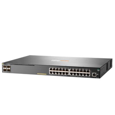 JL255A, สวิตช์ Aruba 2930F, งบประมาณ 24xGE PoE+/4xSFP+/370W PoE