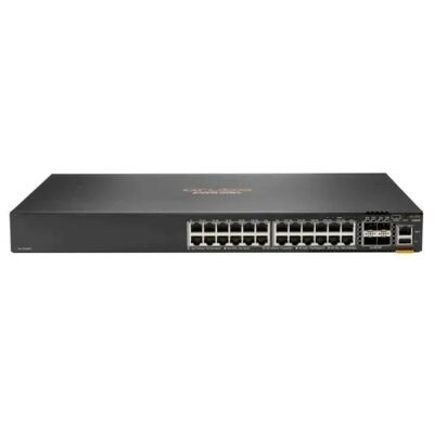 JL725B, สวิตช์ HPE Aruba 6200F, พอร์ต 24xGigabit/4xSFP+/370W PoE