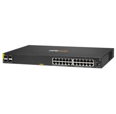สวิตช์ Aruba CX 6000 แบบจัดการ พร้อมพอร์ต 24 x 10/100/1000 (PoE+) + 4 x Gigabit SFP, งบประมาณ PoE 370W และการออกแบบแบบ Stackable