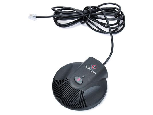 SoundStation-2-Expansion-Microphone, โทรศัพท์สำหรับการประชุม Polycom SoundStation 2, ลำโพงความเที่ยงตรงสูง/ไมโครโฟนตัดเสียงรบกวน/สำหรับห้องขนาด 50-70 ตร.ม.