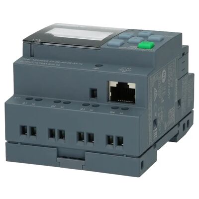โลโก้ซีเมนส์! 24CE PLC Logic Module พร้อม 8 Input Digital 4 Outputs Transistor และอินบิลท์เอเธอร์เน็ตสําหรับการควบคุมอุตสาหกรรม