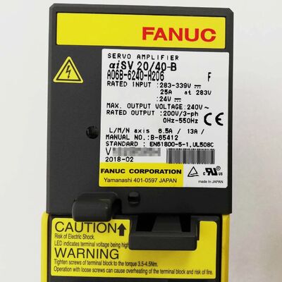 FANUC A06B-6240-H206 เซอร์โวแอมพลิฟายเออร์แกนคู่ AiSV 20/40-B เดิม