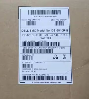 โบรคเกด BR-6510-24-16G-R 24-Port 16G Fiber Channel SAN Switch, 408Gbps, 1U Rack-Mount