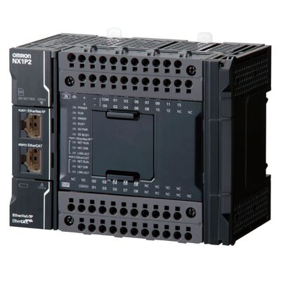 Omron NX1P2-9024DT1 PLC CPU โมดูล 24 I / O ตัวควบคุมการเคลื่อนไหว 4 แกน